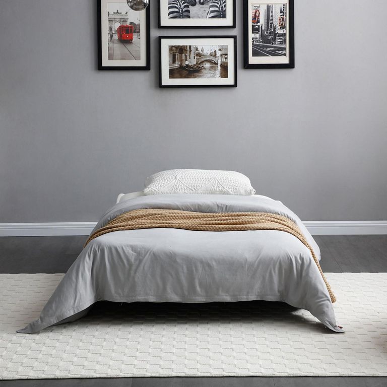 Regis Cream Fabric Click Clack Sofa Bed - 3 Seater