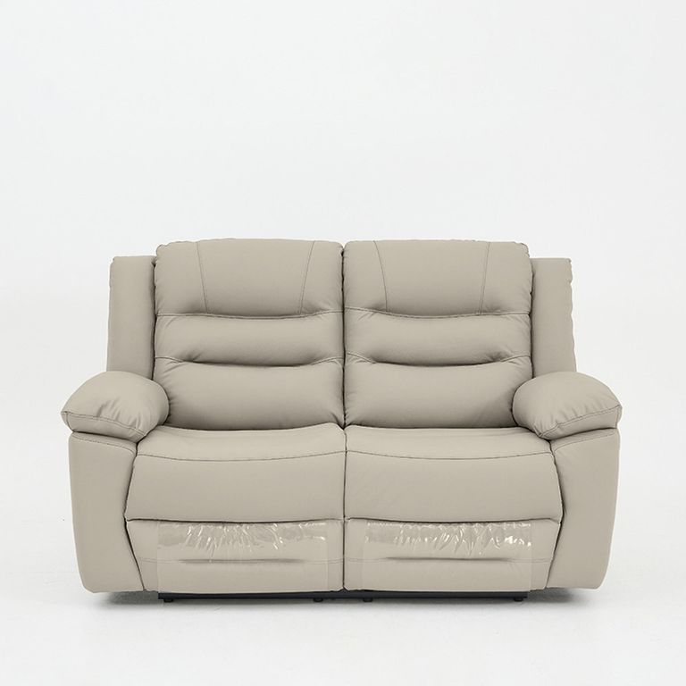 Alexandra Warm Grey Leather 3+2+1 Seater Recliner Sofa Set
