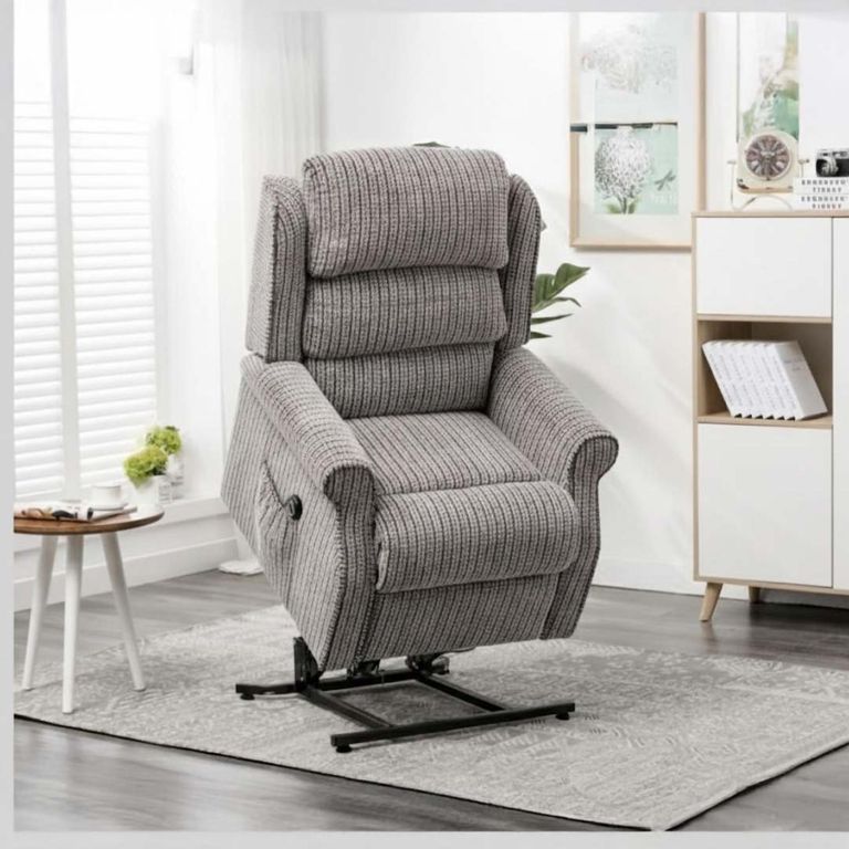 Windsor Lift and Tilt Electric Armchair - Latte Fabric