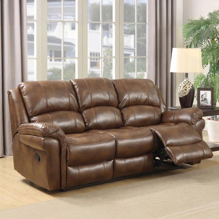 Farnham 3 Seater Recliner Sofa - Tan Leather