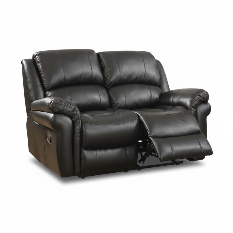 Farnham 2 Seater Recliner Sofa - Black Leather