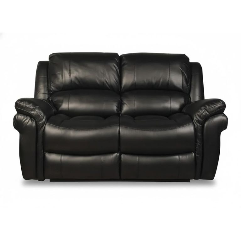 Farnham 2 Seater Recliner Sofa - Black Leather