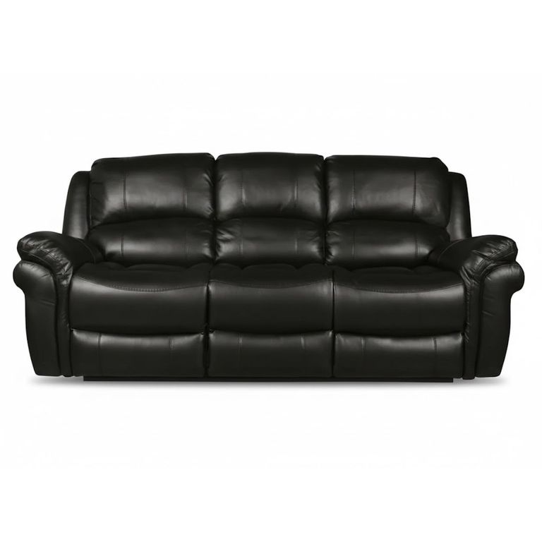 Farnham 3 Seater Recliner Sofa - Black Leather