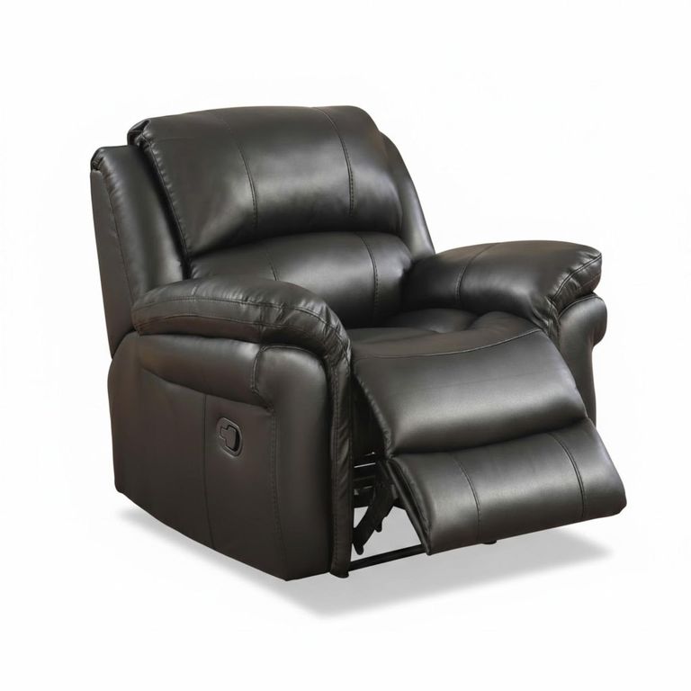 Farnham Recliner Armchair - Black Leather