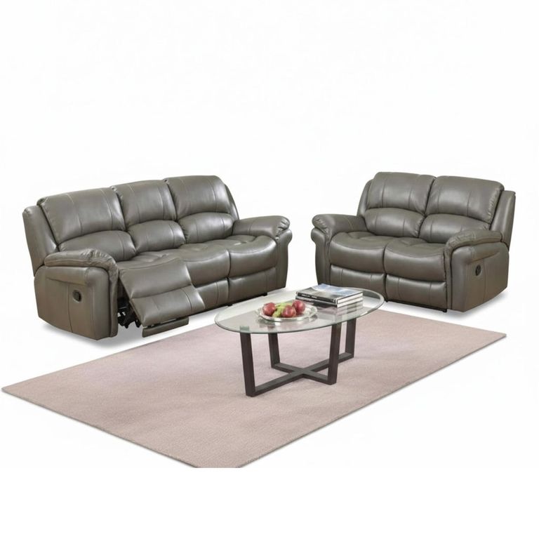 Farnham Recliner Sofa Suite - 3+2 - Grey Leather
