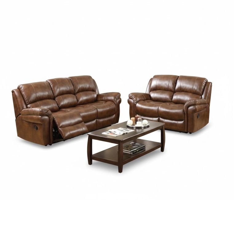 Farnham Recliner Sofa Suite - 3+2 - Tan Leather
