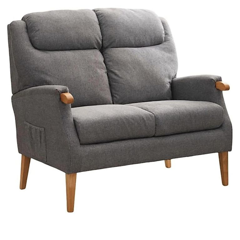 Lisbon 2 Seater Sofa - Grey Fabric