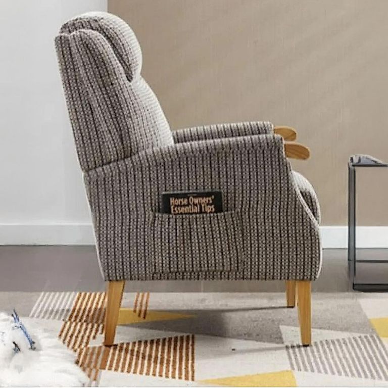 Lisbon Fireside Armchair - Latte Fabric