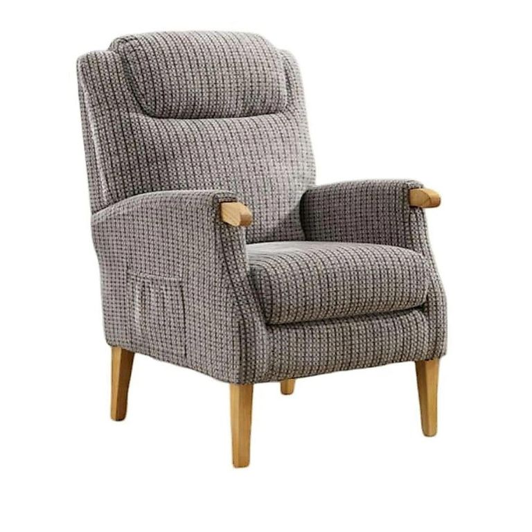 Lisbon Fireside Armchair - Latte Fabric