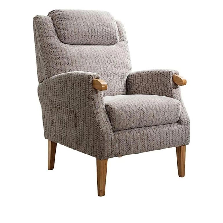 Lisbon Fireside Armchair - Natural Fabric