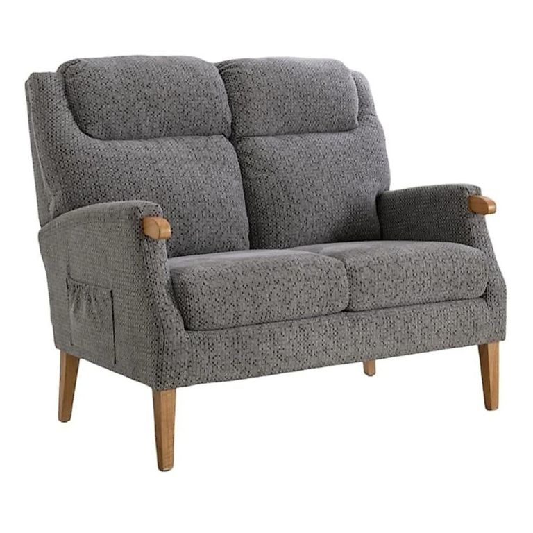 Lisbon 2 Seater Sofa - Steel Blue Fabric