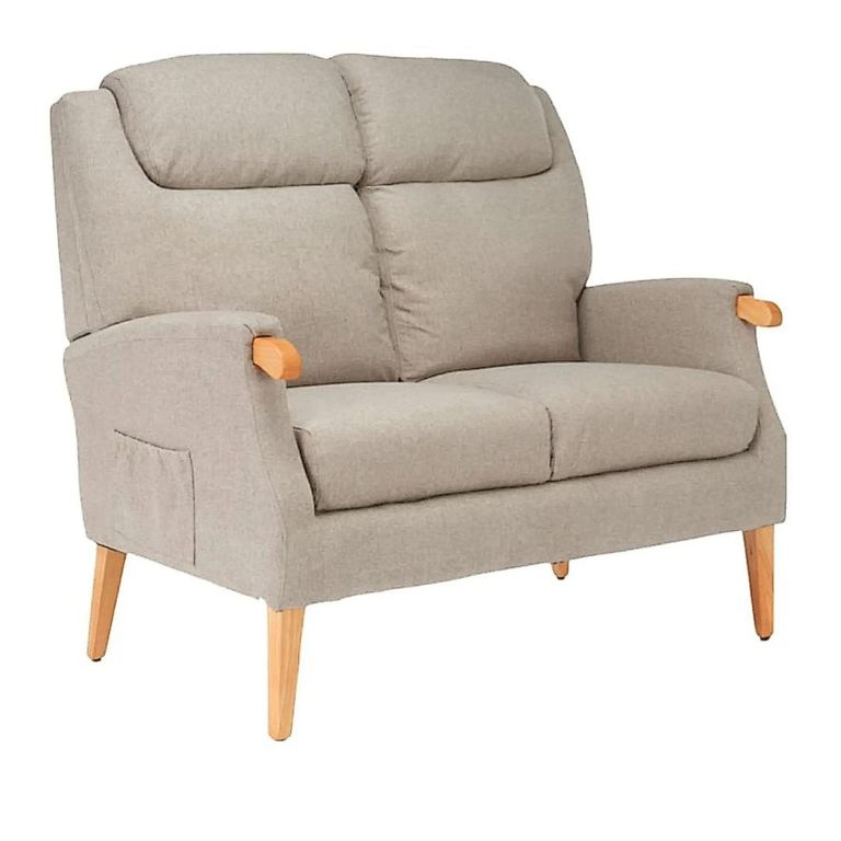 Lisbon 2 Seater Sofa - Taupe Fabric