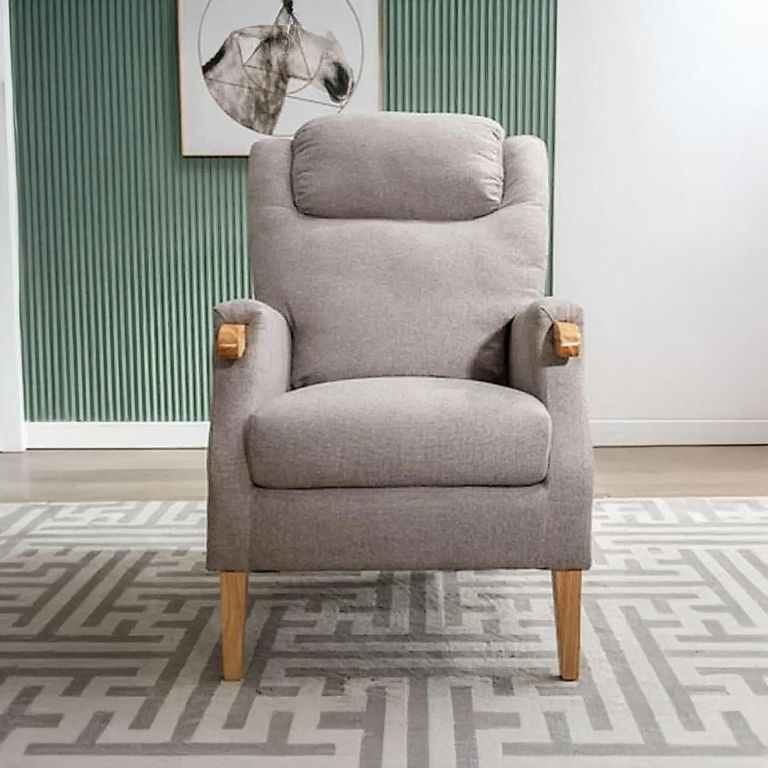 Lisbon Fireside Armchair - Taupe Fabric