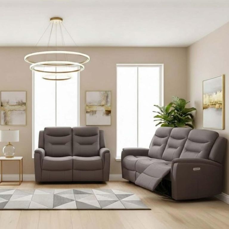 Harrogate Recliner Sofa Suite - 3+2 - Brown Fabric