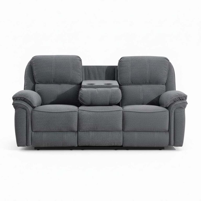 Belmont 3 Seater Recliner Sofa - Grey Fabric