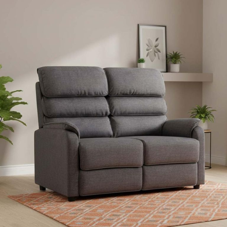Savoy 2 Seater Fixed Sofa - Grey Fabric