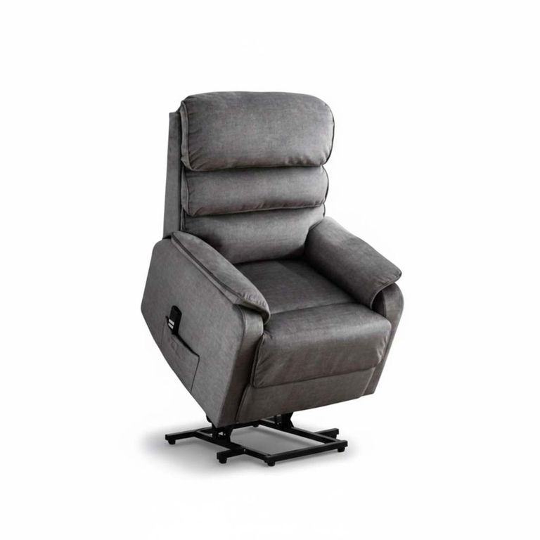 Savoy Lift and Tilt Electric Recliner Armchair - Grey Fabric