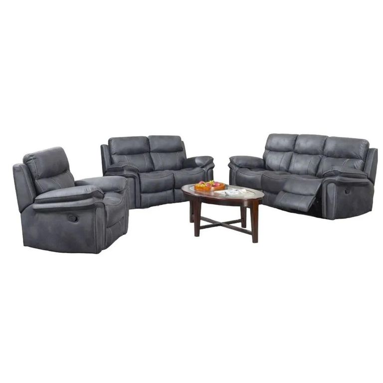 Richmond Recliner Sofa Suite  Charcoal Grey Fabric