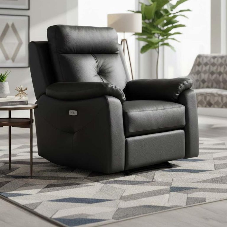 Milano Electric Recliner Armchair - Anthracite Leather