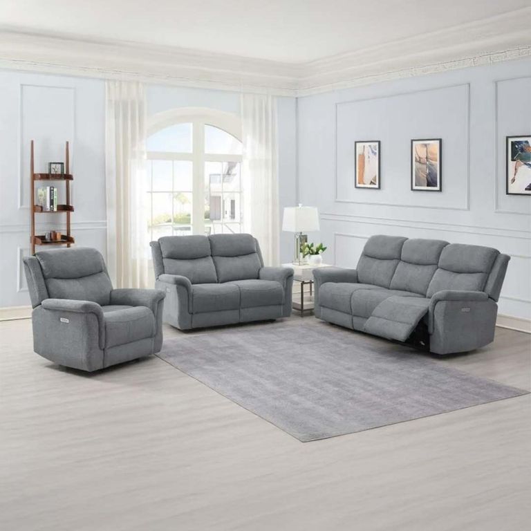 Faringdon 2 Seater Recliner Sofa - Grey Fabric