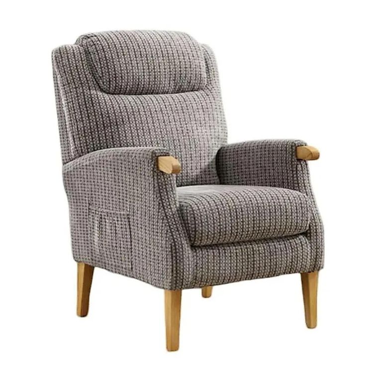 Clearance - Lisbon Fireside Armchair - Latte Fabric - A444