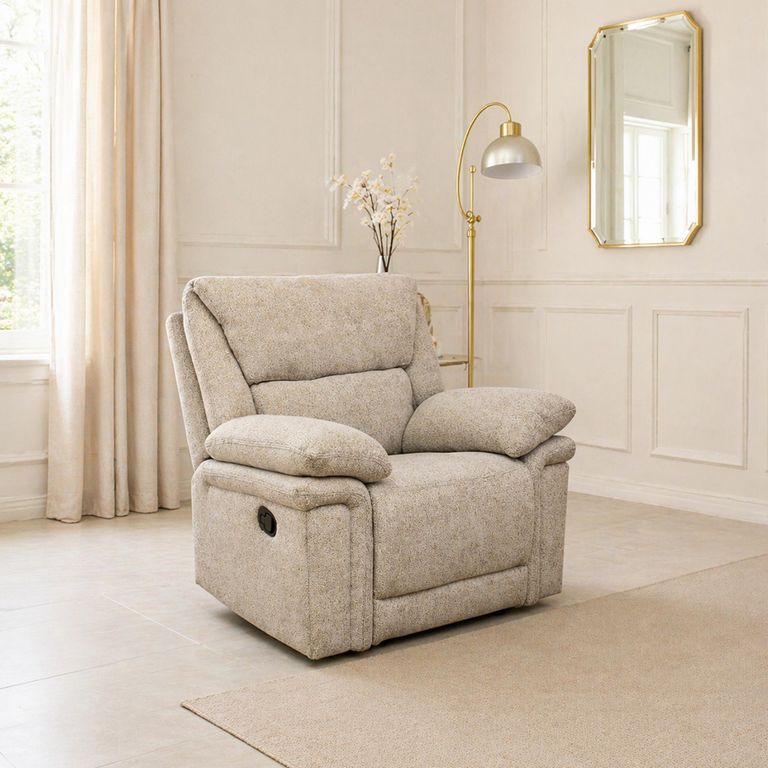 Bexley Armchair - Manual Recliner - Fabric - Natural