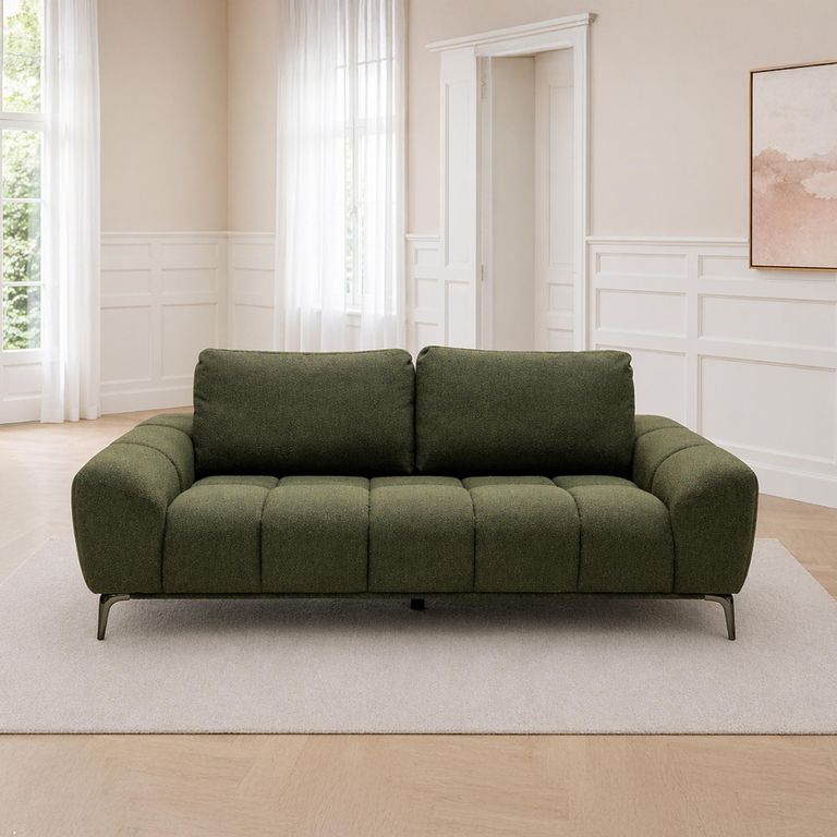 Hallie Sofa - 3 Seater - Fabric - Green