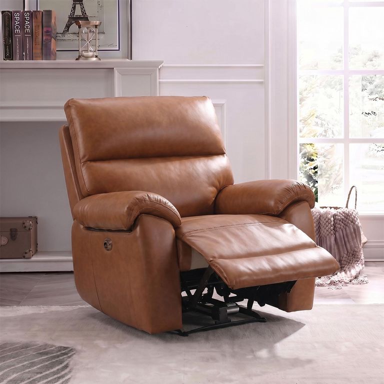 Rocco Armchair - Power Recliner - Saddle Leather