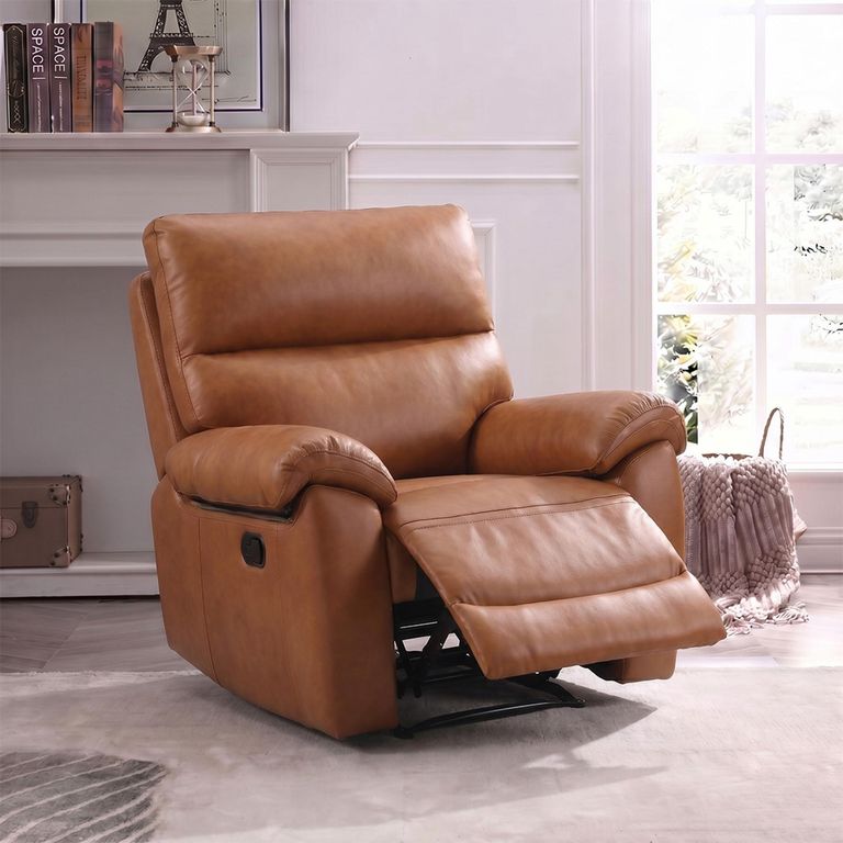 Rocco Armchair - Power Recliner - Tan Leather