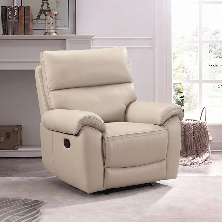 Rocco Armchair - Recliner - Chalk Leather