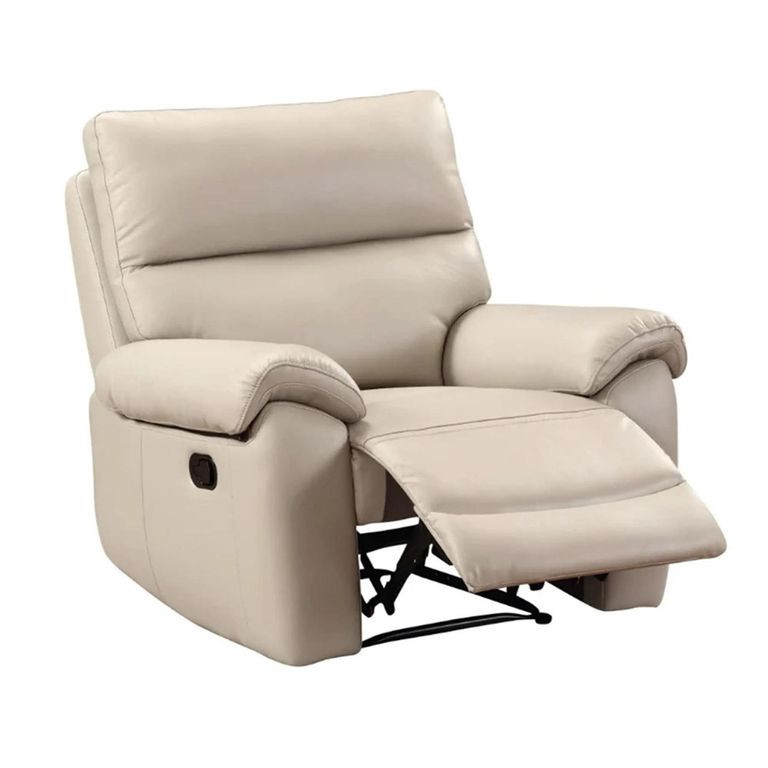 Rocco Armchair - Power Recliner - Chalk Leather