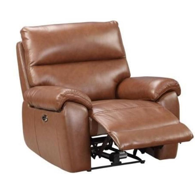Rocco Armchair - Power Recliner - Saddle Leather