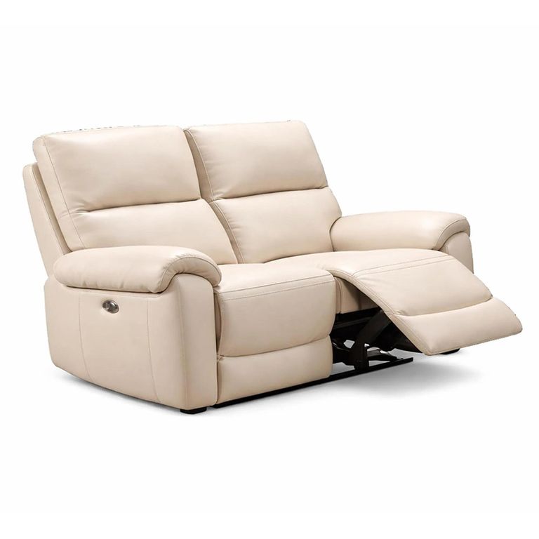 Rocco Sofa - Power Recliner - Chalk Leather - 2 Seater