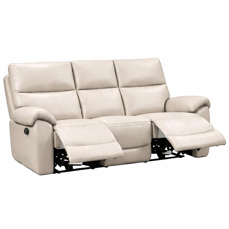 Rocco Sofa - Power Recliner - Chalk Leather - 3 Seater