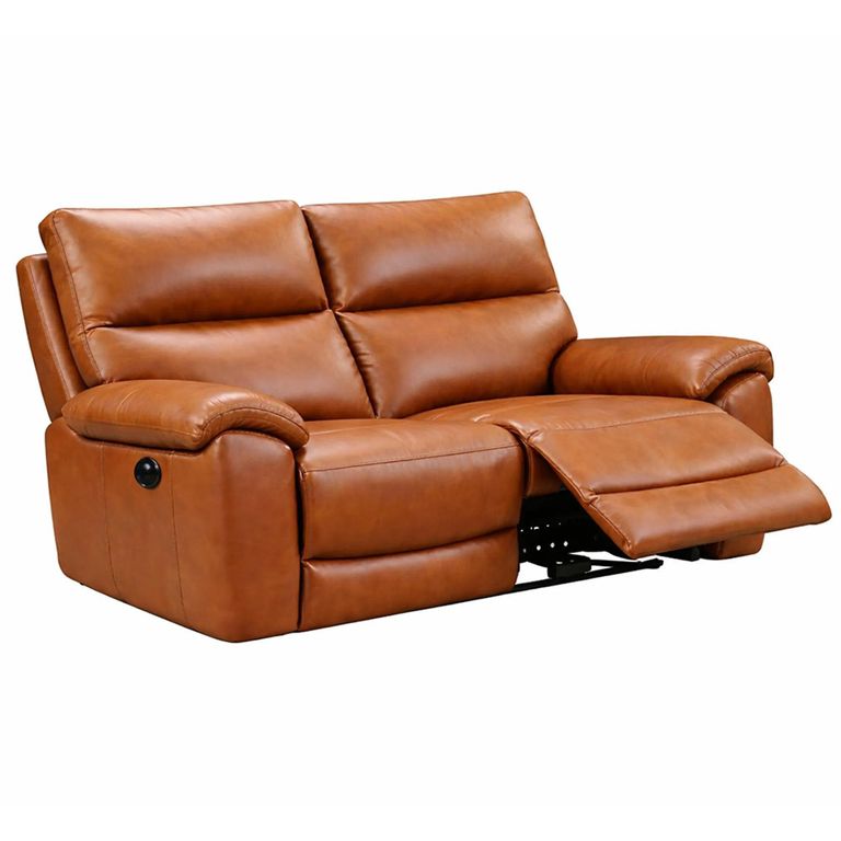 Rocco Sofa - Power Recliner - Tan Leather - 2 Seater