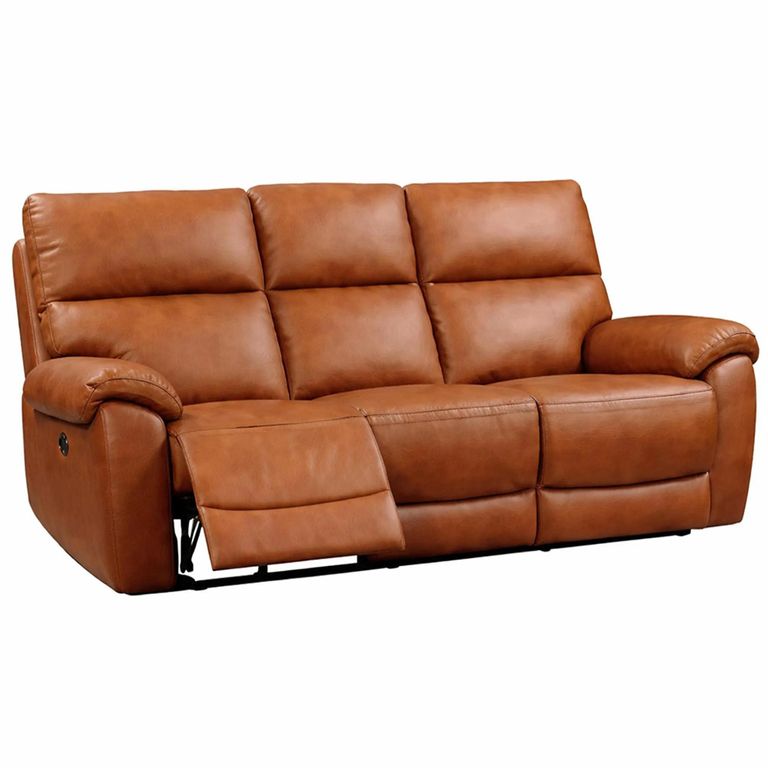 Rocco Sofa - Power Recliner - Tan Leather - 3 Seater