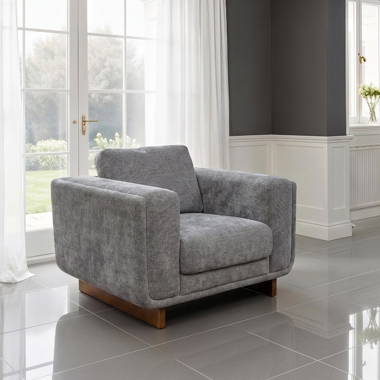 Selby Armchair - Fabric - Grey