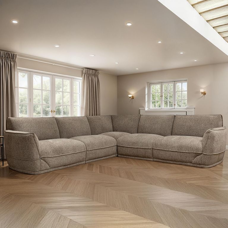 Tamson Corner Sofa - Modular - Fabric - Pebble