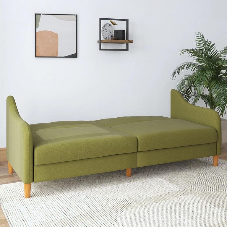 Jasper Sprung Sofa Bed - 3 Seater - Green Linen Fabric - 2148929UK