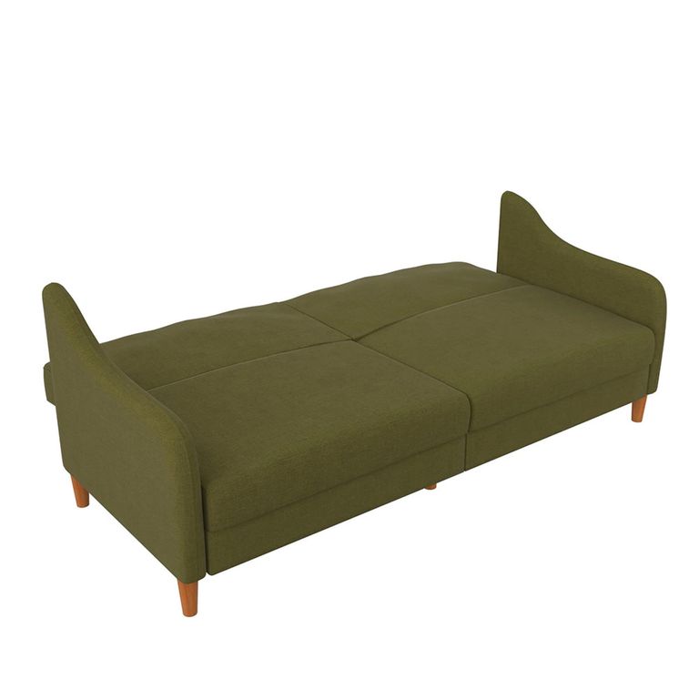 Jasper Sprung Sofa Bed - 3 Seater - Green Linen Fabric - 2148929UK