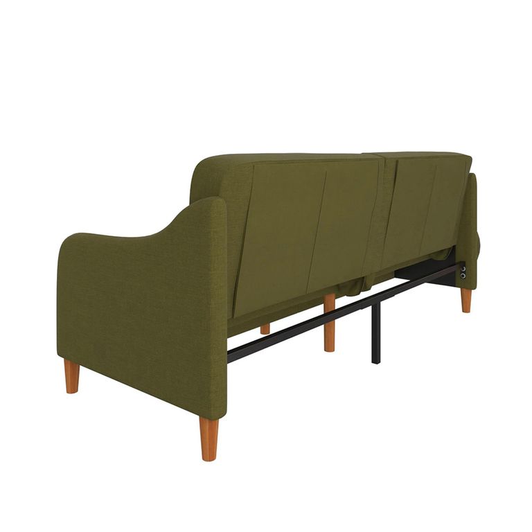 Jasper Sprung Sofa Bed - 3 Seater - Green Linen Fabric - 2148929UK
