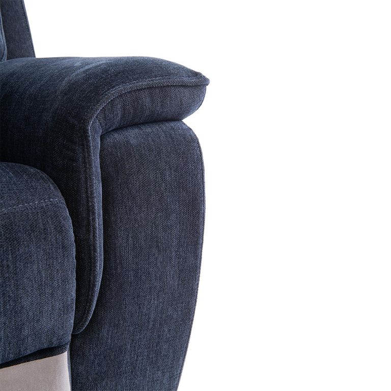 Havana Sofa - 2 Seater - Electric Recliner - Blue Fabric