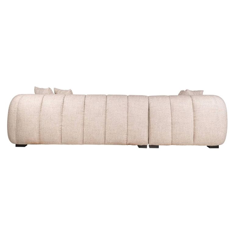 Novaro Sofa - Cream - Chaise - Fabric - LHF