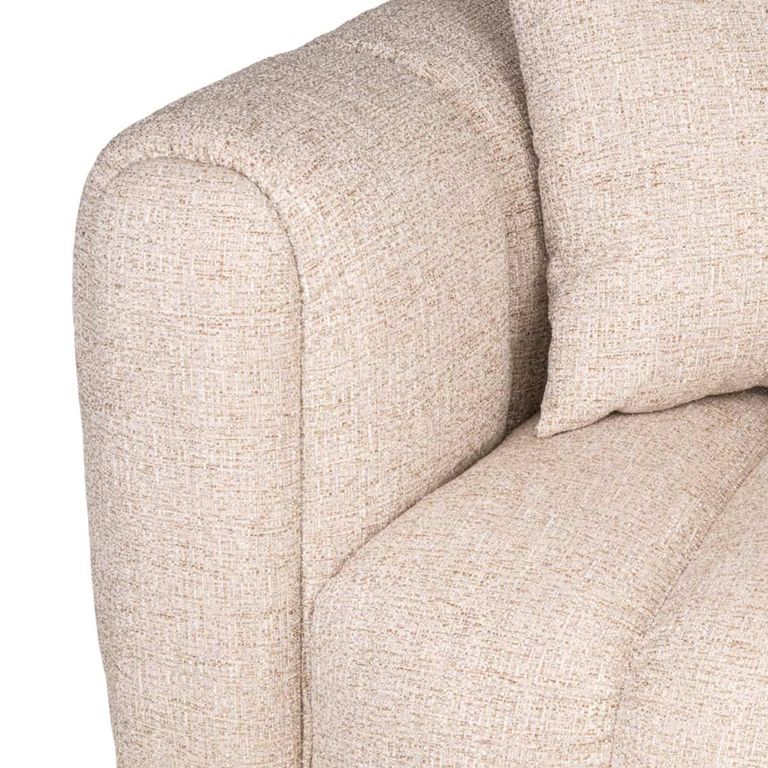 Novaro Sofa - Cream - Chaise - Fabric - RHF