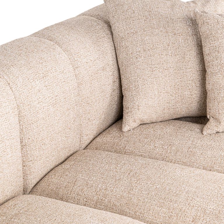 Novaro Sofa - Cream - Chaise - Fabric - RHF