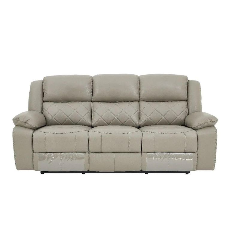 Bentley Electric Recliner Sofa - 3 Seater - Grey Leather