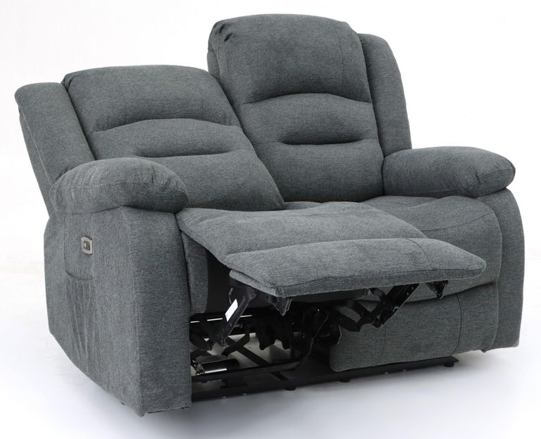 Alva Electric Recliner Sofa - Graphite Fabric - 2 Seater