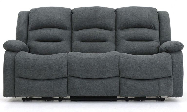 Alva Electric Recliner Sofa - Graphite Fabric - 3 Seater