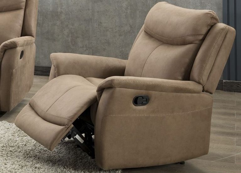 Arizona Recliner Armchair - Caramel Fabric