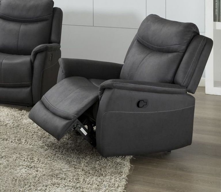Arizona Recliner Armchair - Grey Fabric